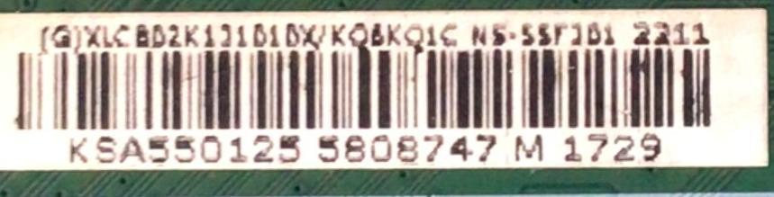 MAIN PARA TV INSIGNIA RESOLUCION (3840 x 2160) / NUMERO DE PARTE XLCB02K131 / 715GA715-M01-B00-005K / DISPLAY ST5461D12-6 / MODELO NS-55F301NA22 - Imagen 2